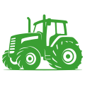 Tractor (50 pk) met frees (1,6 m)